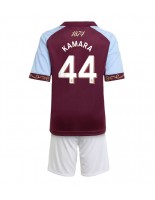 Aston Villa Boubacar Kamara #44 Hjemmedraktsett Barn 2025-26 Korte ermer (+ bukser)